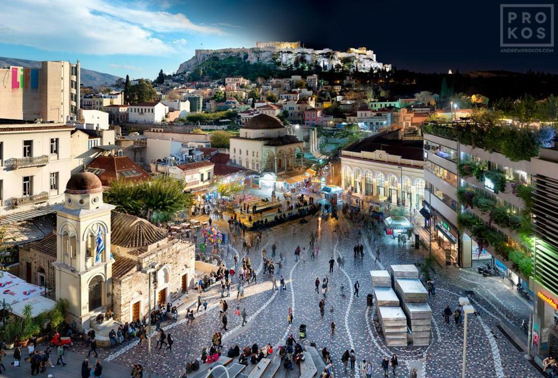Pangsapuri 90 m² dengan 2 bilik tidur dan 1 bilik mandi peribadi di Pagrati Athens Luaran gambar